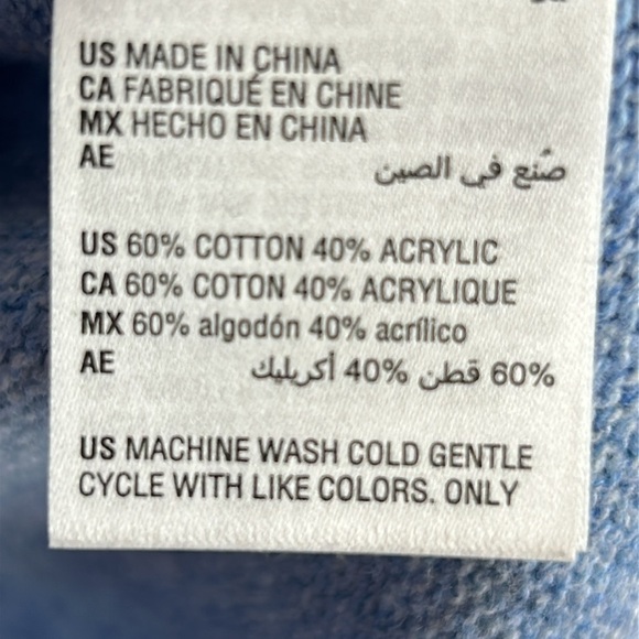 Karen Scott Cotton Blend Long Sleeve Boat Neck Knit Tunic Sweater Large Blue - Picture 11 of 12